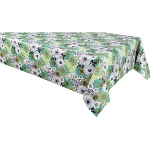 Nappe En Toile Cirée Rectangulaire Verte 140 X 250 Cm