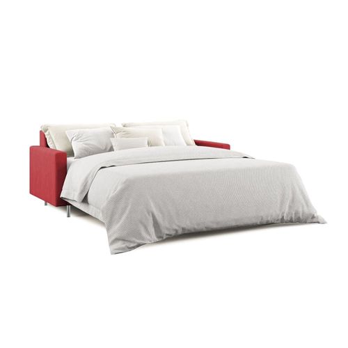 Canapé Convertible En Microfibre Détachable 208 Cm Rouge