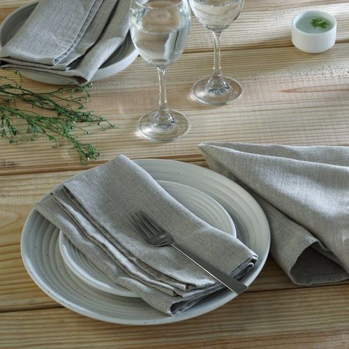 Serviette De Table (X4) Lin Lavé Naturel 45x45