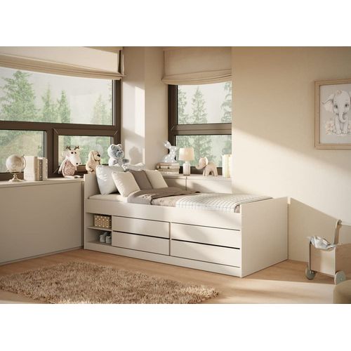 Lit Enfant Avec Rangement 90x200 Blanc