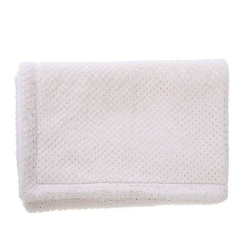 Plaid Enfant Crème Et Or 100x75 Cm Beige En Polyester