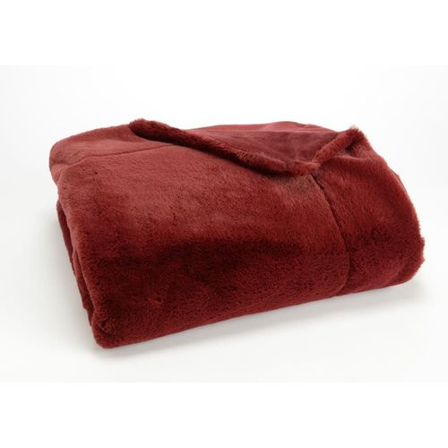 Plaid Luxe 130x170 Bordeaux Rouge En Polyester