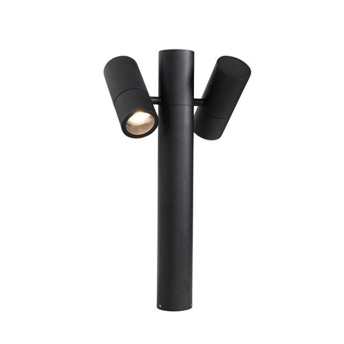 Lampadaire Extérieur Noir 50 Cm 2 Lumières Orientables