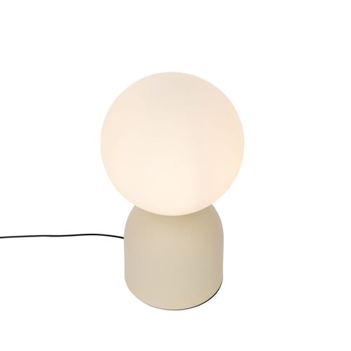 Lampe De Table Beige Verre Opale