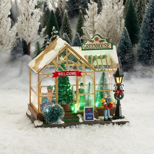 Village de noël miniature serre d'hiver H20