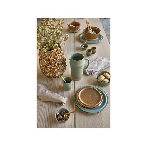Assiette Plate 26cm En Porcelaine Vert