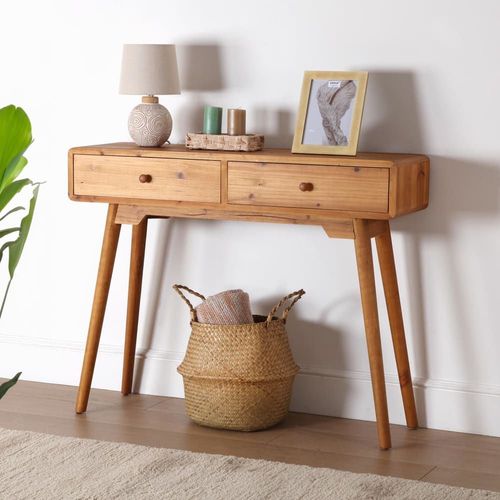 Console Pour L'entrée En Aggloméré Imitation Bois Marron