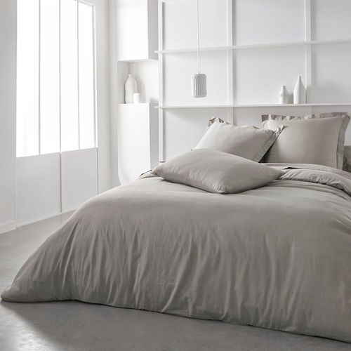 Drap Housse Grand Bonnet 2 Personnes Uni Coton 140x190 Cm
