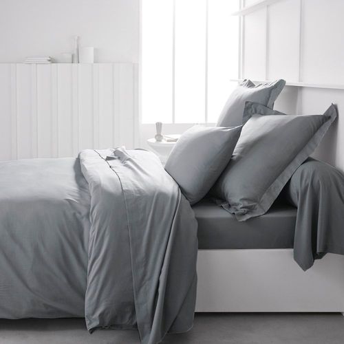 Drap Housse Grand Bonnet 2 Personnes Uni Coton 160x200 Cm