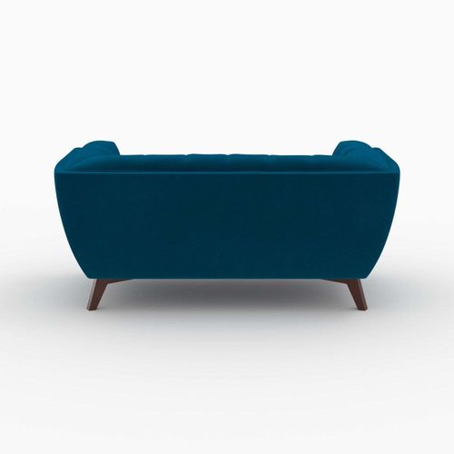 Ensemble Canapé Et Fauteuil En Velours Bleu 3 Places