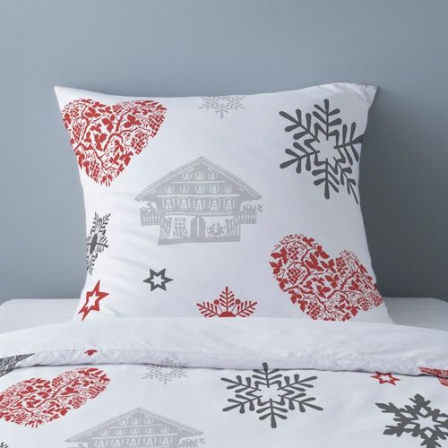 Parure De Couette 100% Coton Flanelle Imprimée 140x200 1 Taie