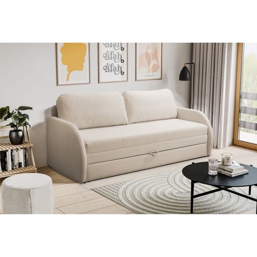 Canapé Convertible 3 Places Beige Clair