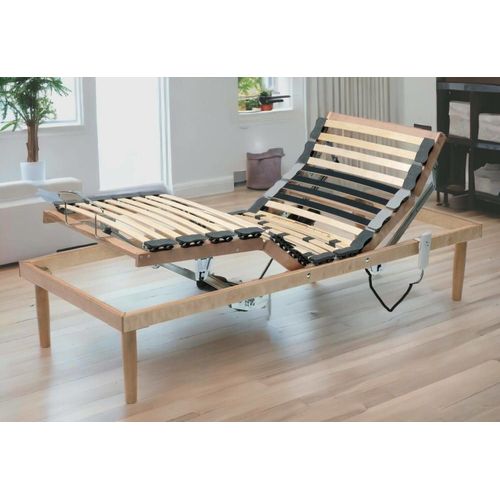 Sommier Simple En Bois Gris 80x190 Cm