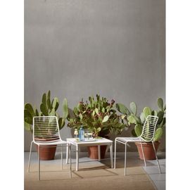 Chaise De Jardin En Métal Blanc