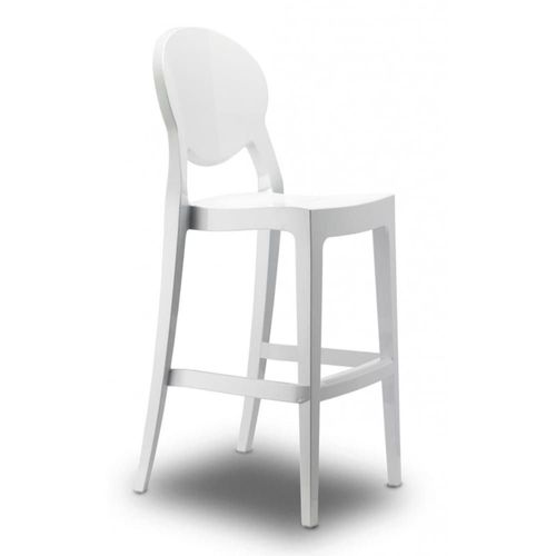 Tabouret Design En Plastique Blanc