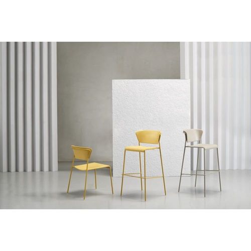 Chaise De Salle À Manger En Plastique Jaune