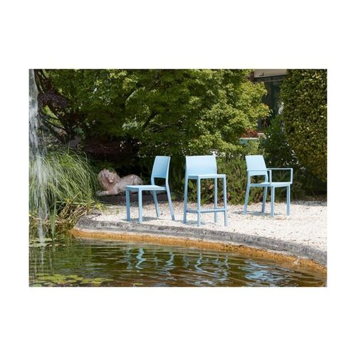 Tabouret Design En Plastique Bleu