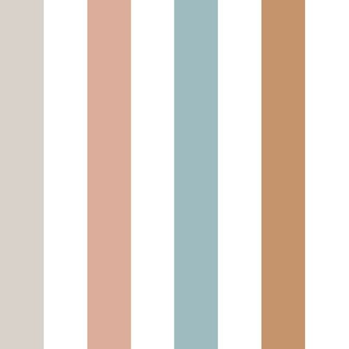 Papier peint rayures colorées 100x280cm