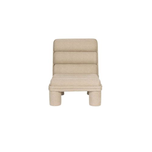 Fauteuil Design En Tissu Beige
