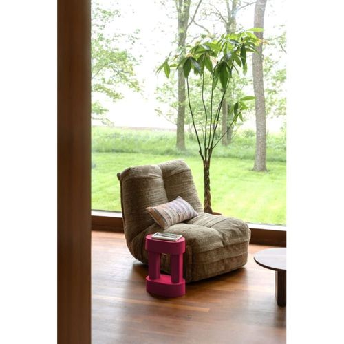 Fauteuil Design En Tissu Marron