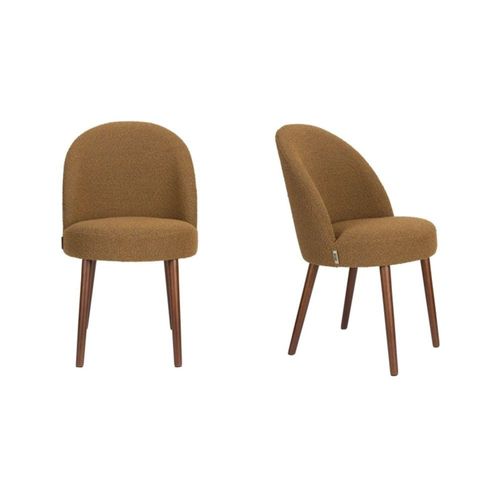 Fauteuil Design En Tissu Ocre