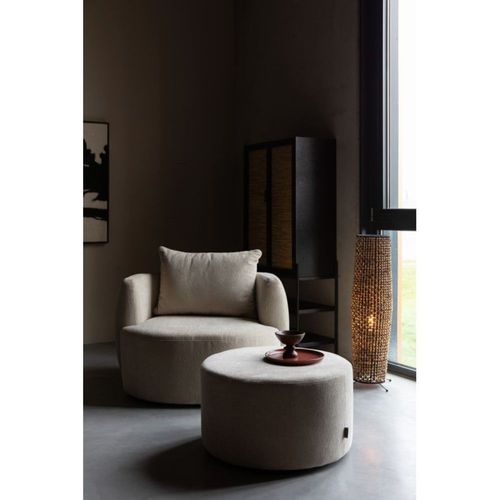 Fauteuil Design En Tissu Beige