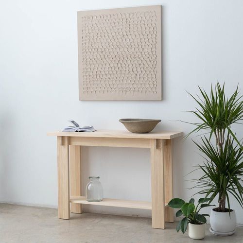 Console En Pin Massif Naturel 120 Cm Non Verni