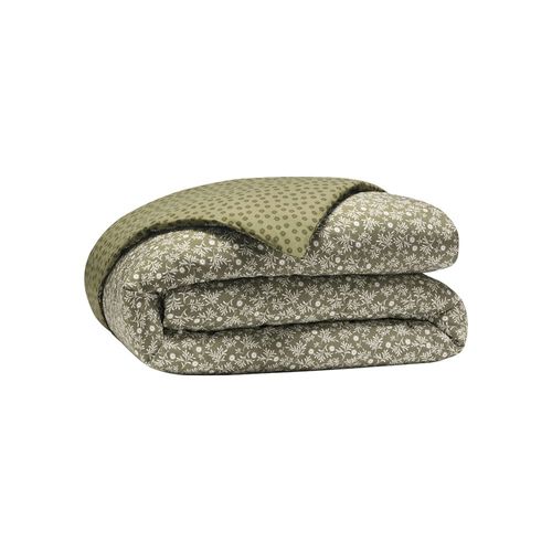 Parure De Lit En Lyocell Kaki 260x240cm