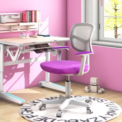 Chaise De Bureau Pour Enfant Violette Hauteur Régable 43-55 Cm