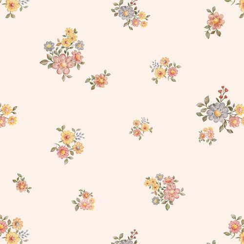 Papier peint enfant mini bouquets vintage 100x280cm
