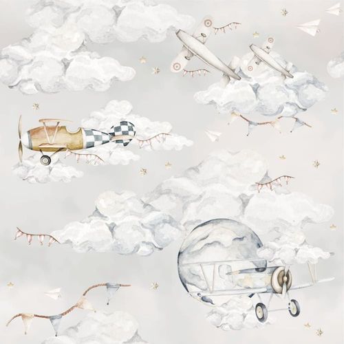 Papier peint enfant avions 100x280