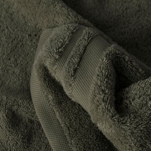 Serviette De Toilette Coton Bouclette Uni Vert 50 X 90 Cm