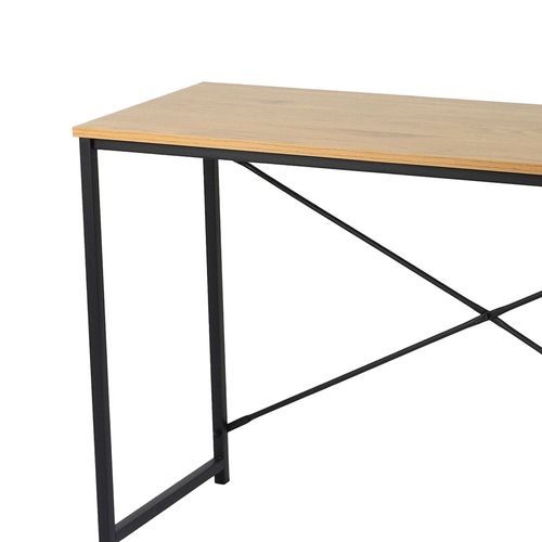 Bureau En Bois Et Métal Noir 100x40x70cm