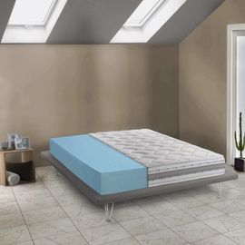 Matelas demi-carré en mousse à mémoire de forme blanc 120x190 cm