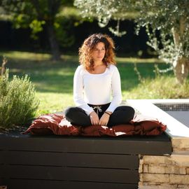 Matelas futon 120x60cm en polyester terracotta
