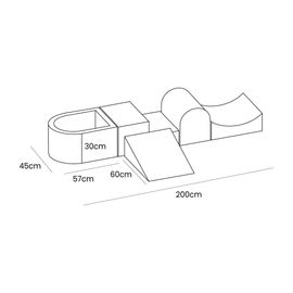 Parcours Motricité Bébé avec Piscine à Balles pour Enfant