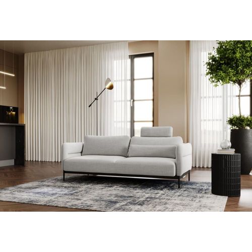 Canapé Convertible 3 Places, Gris Clair, 223 Cm