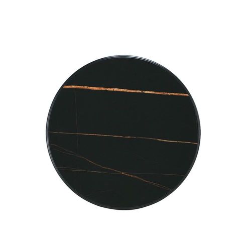 Table Basse Ronde Style Scandinave Noir