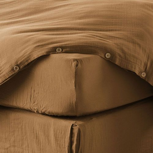 Drap Housse Gaze De Coton Unie 200x200 Cm