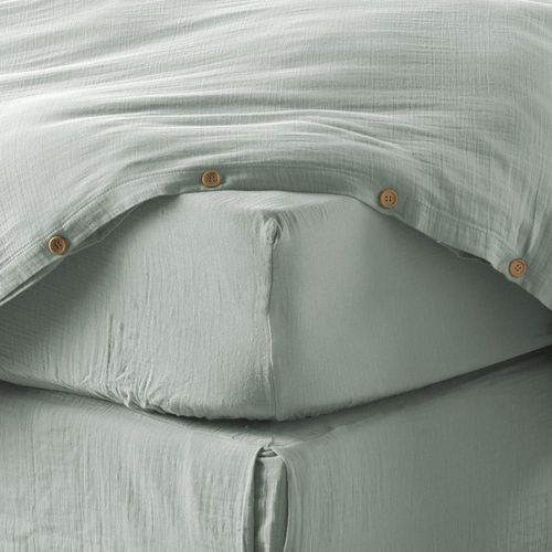 Drap Housse Gaze De Coton Unie 200x200 Cm