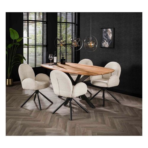 Table De Repas En Bois Massif Et Acier