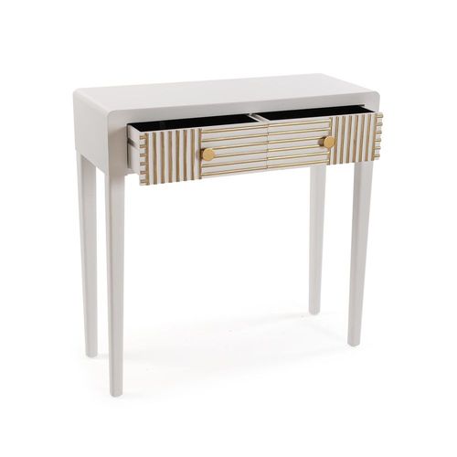 Console Pour L'entrée 2 Tiroirs En Aggloméré Blanc