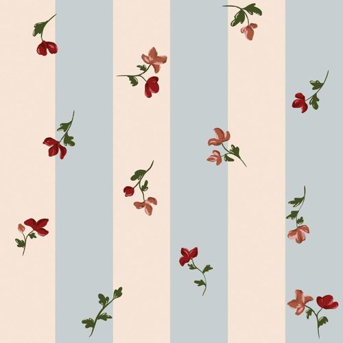 Papier peint Fleurs de Paris en rayures 50x280cm