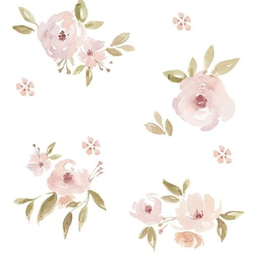 Papier peint mini magnolias rose 50x280cm