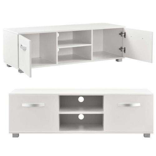 Meuble Tv Support Télé Blanc 120 X 40 X 38 Cm