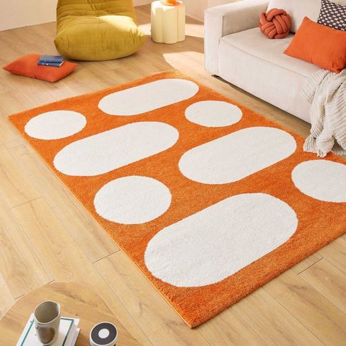 Tapis Vintage À Motif Rond - 80x140cm