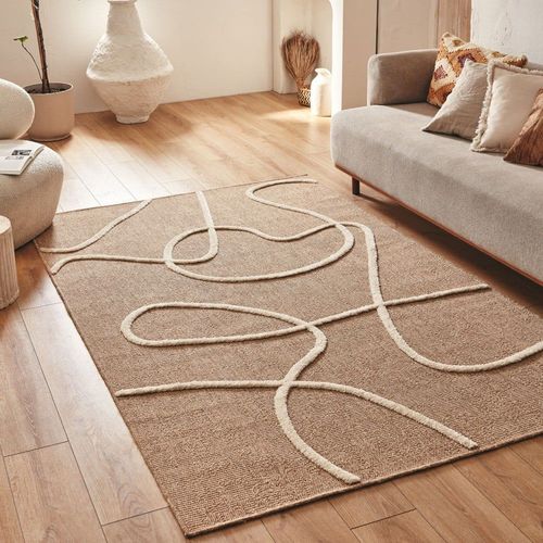 Tapis Bohème À Motif Organique - 120x160cm