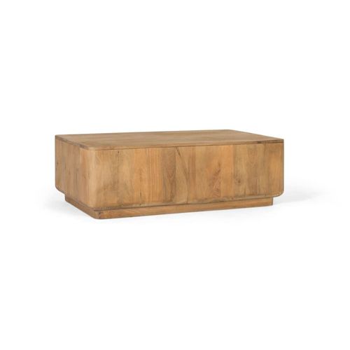 Table Basse En Bois De Manguier Aux Coins Arrondis