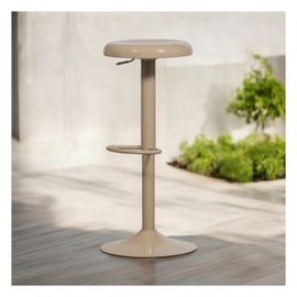 Tabouret De Bar Réglable En Aluminium Beige
