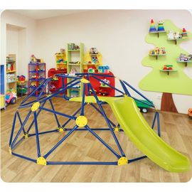 Dôme D'escalade Et Toboggan En Métal Pour Enfants Jaune
